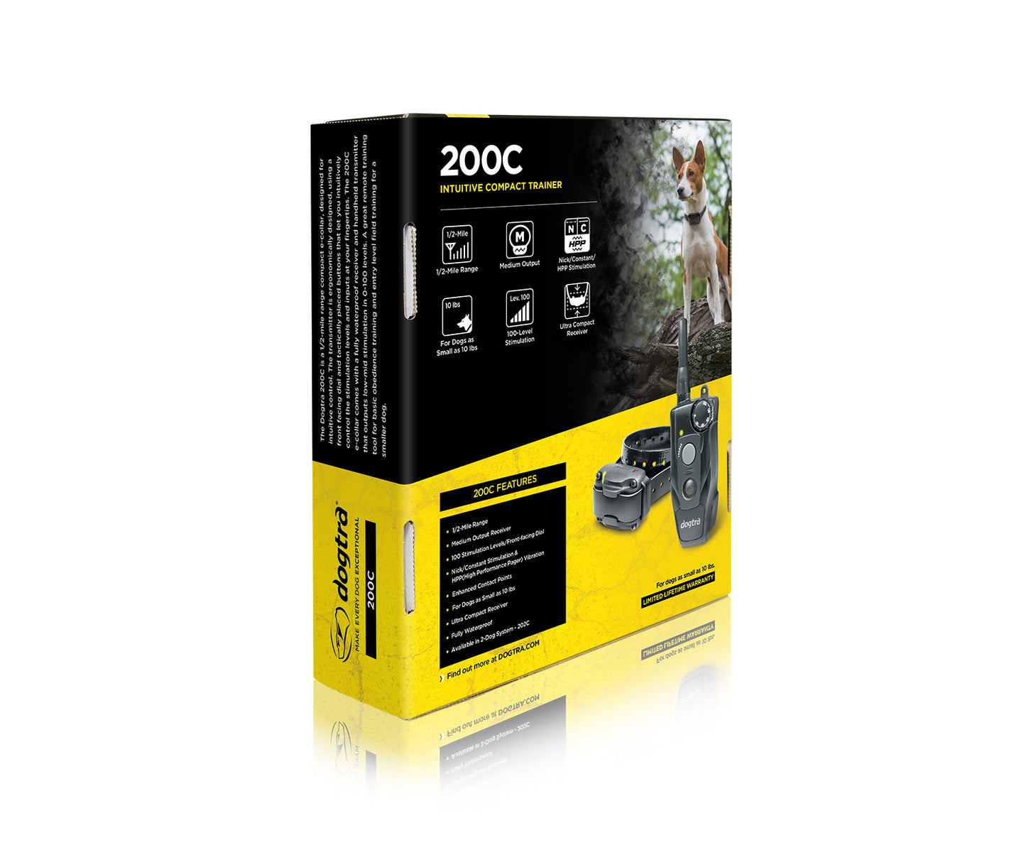 Dogtra 200C – Waterproof ½-Mile One-Handed Operation Remote Training Dog E-Collar