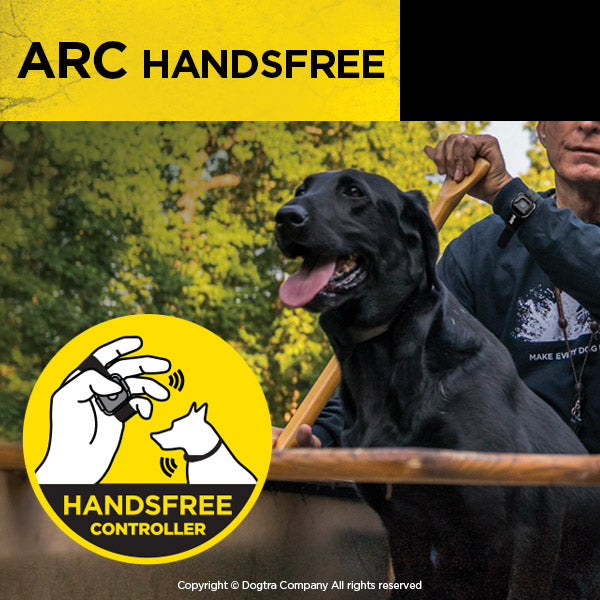 Dogtra ARC HANDSFREE Remote Training Dog Collar - 3/4 Mile Range, Hands free Remote Controller, Waterproof, Rechargeable, 127 Training Levels, Vibration