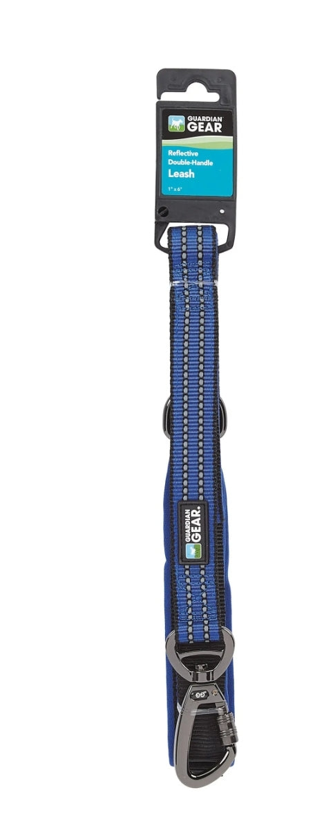 Guardian Gear Reflective Double-Handle 6ft Blue Leash