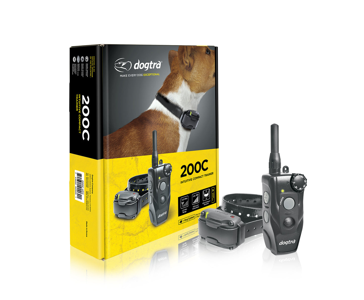 Dogtra 200C – Waterproof ½-Mile One-Handed Operation Remote Training Dog E-Collar