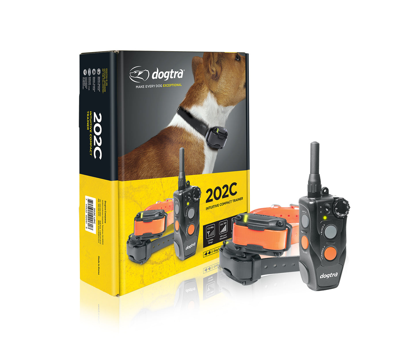 Dogtra 202C Waterproof ½-Mile One-Handed Operation 2-Dog Remote Training Dog E-Collar