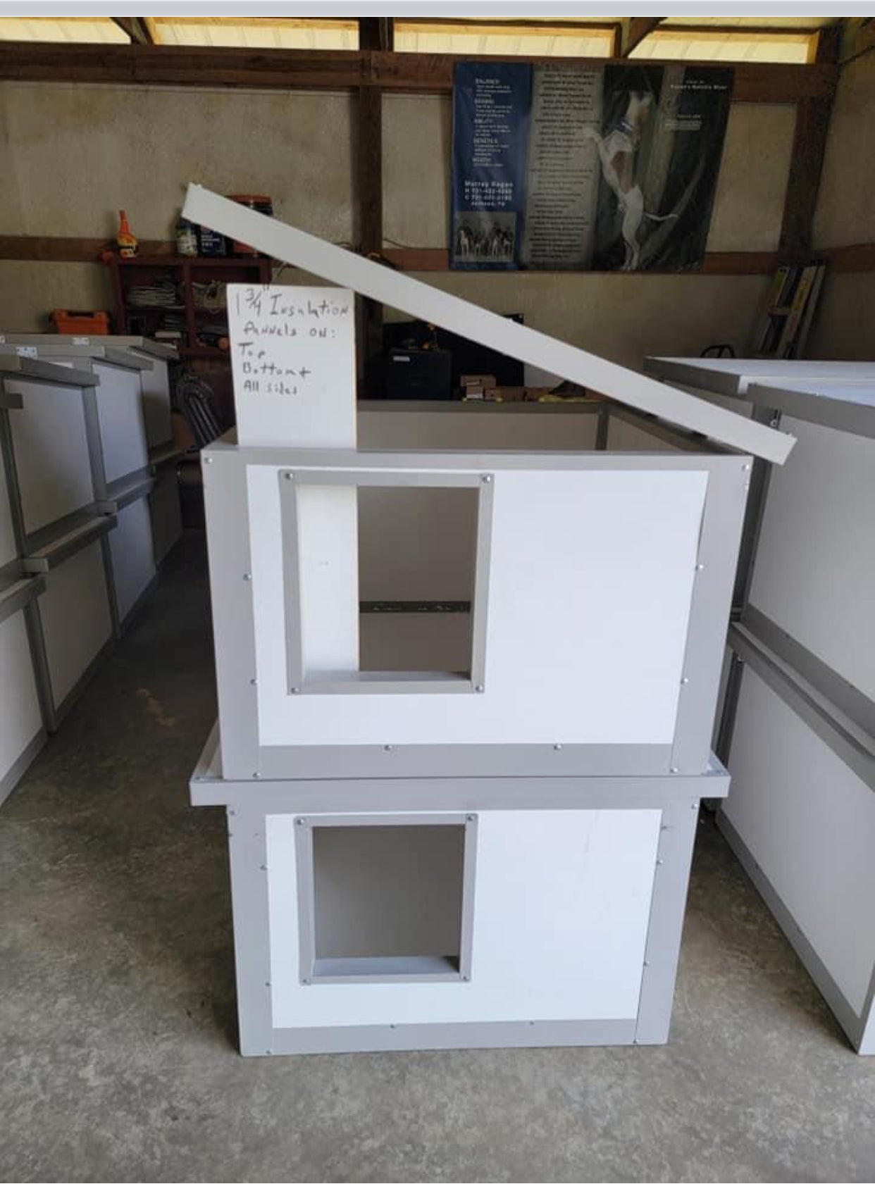 The white insulated Dog House