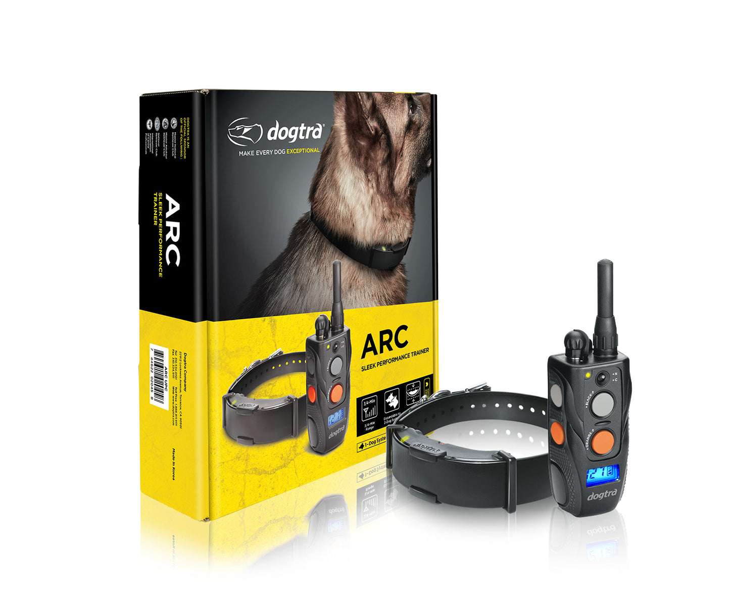 Dogtra ARC Remote Training Collar - 3/4 Mile Range, Waterproof, Rechargeable, Static, Vibration